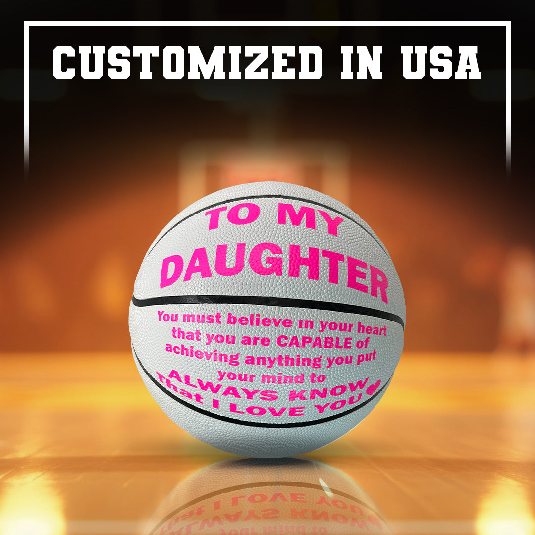 Customized Basketball Daughter White  4