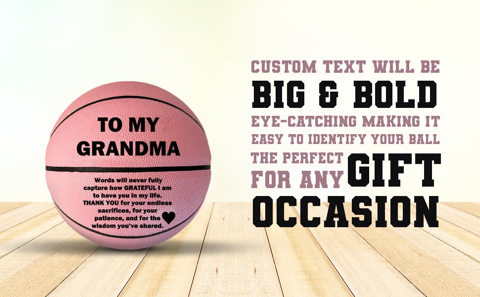 Customized To My Grandma PINK Basketball B