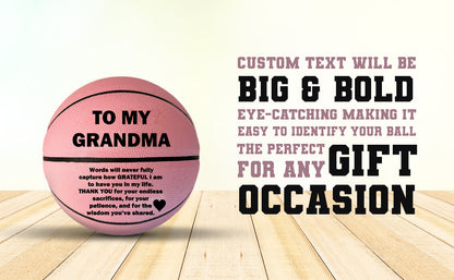 Customized To My Grandma PINK Basketball B