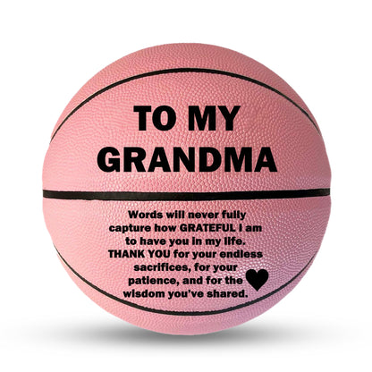 Customized To My Grandma PINK Basketball