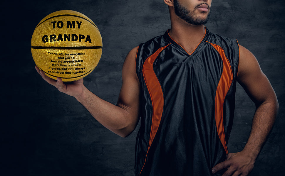 To My Grandpa Basketball Gold D