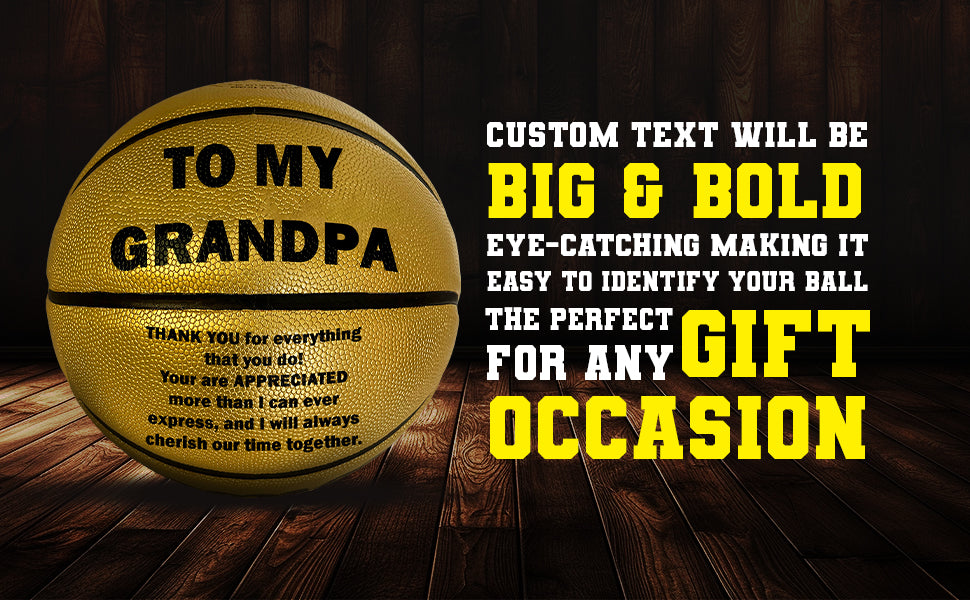To My Grandpa Basketball Gold C