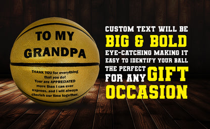 To My Grandpa Basketball Gold C