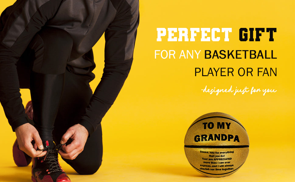 To My Grandpa Basketball Gold B
