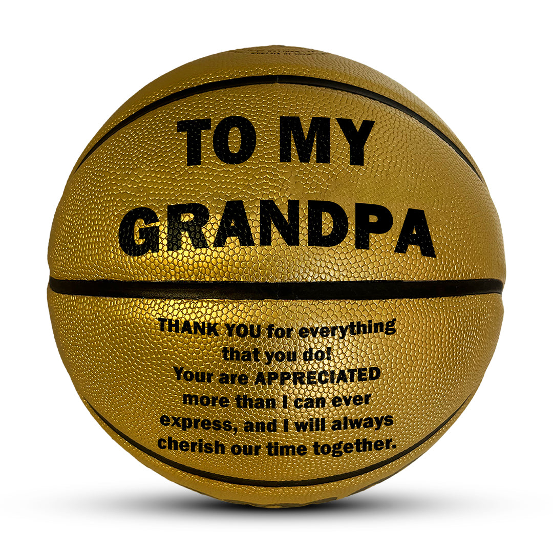 To My Grandpa Basketball Gold 