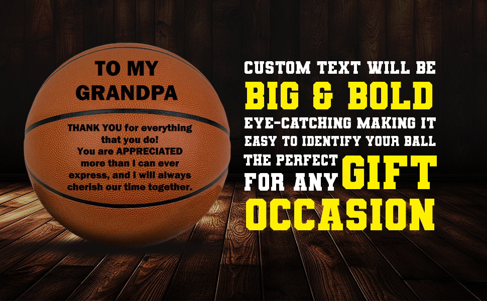 To My Grandpa Basketball Orange A