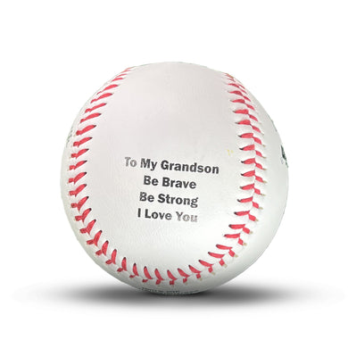 To My Grandson Be Brave Baseball