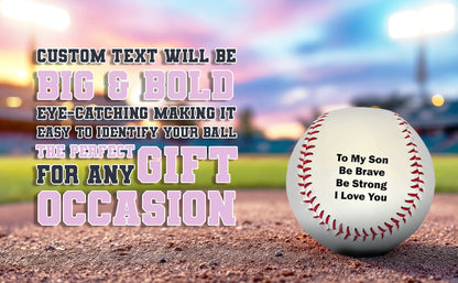 To My Son Baseball White B