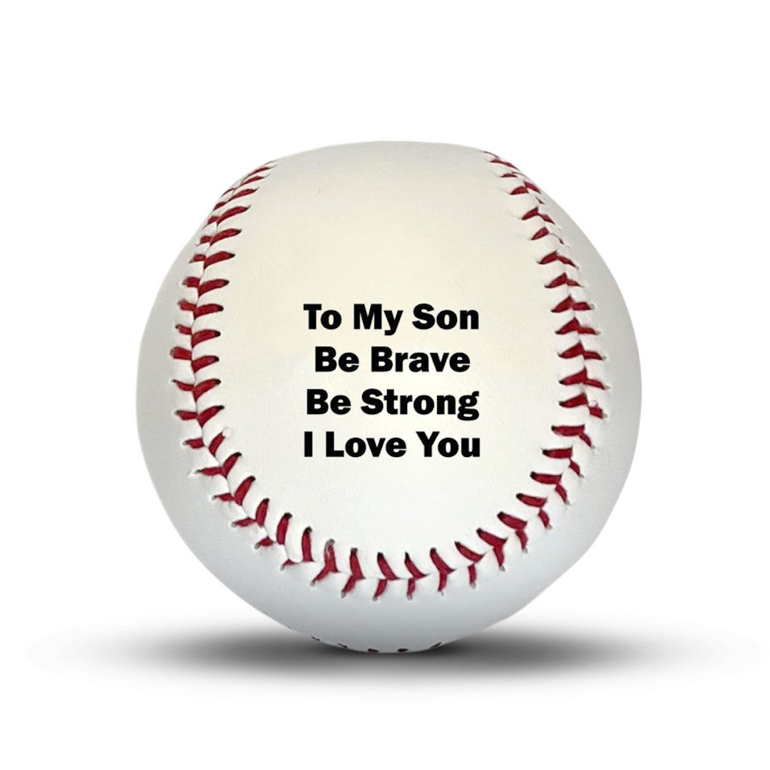 To My Son Baseball White