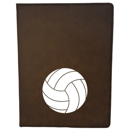 Volleyball Coach Padfolio Leather Notepad
