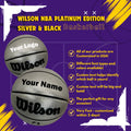 Load image into Gallery viewer, Customized Personalized Wilson Platinum Silver and Black Basketball benefits and features.
