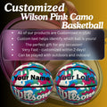 Load image into Gallery viewer, Customized Wilson Pink Camo NCAA Legend Basketball Benefits and Features.
