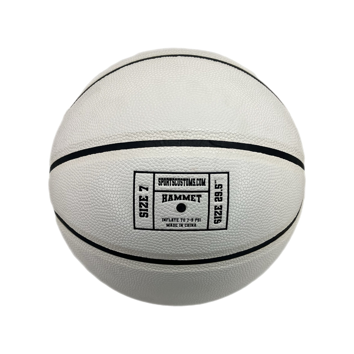Blank White Basketball Promotional Non Branded Ball