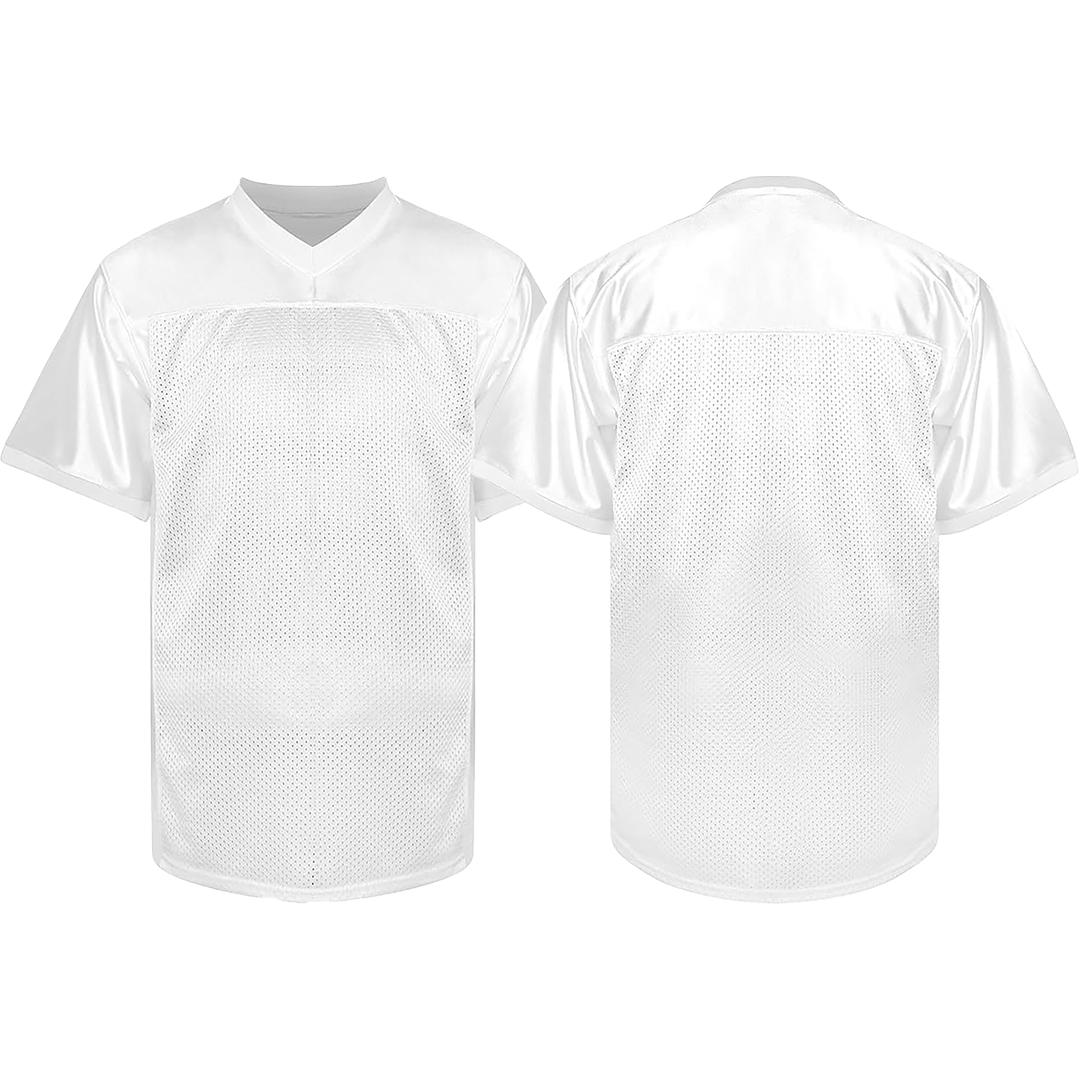 White Football Jersey Blank Mesh