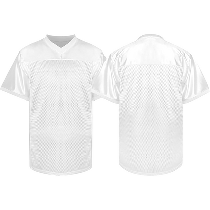 White Football Jersey Blank Mesh
