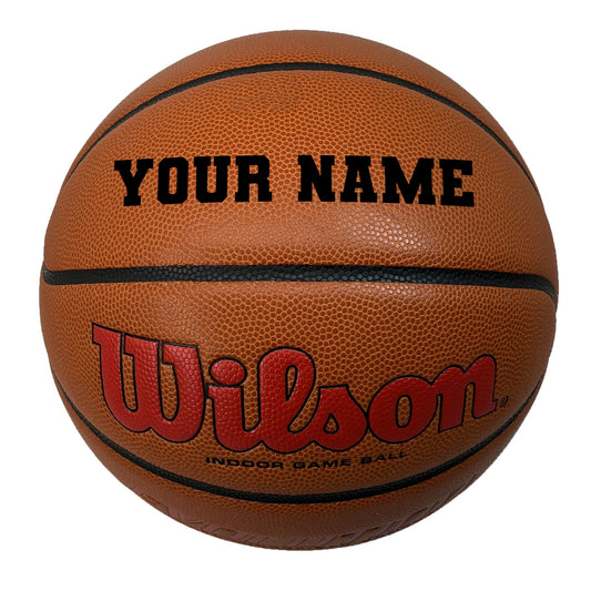 Customized Wilson Evolution Scarlet Red Basketball with Black Text
