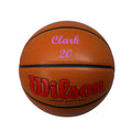 Load image into Gallery viewer, Customized Wilson Evolution Scarlet Red Basketball with Purple Text
