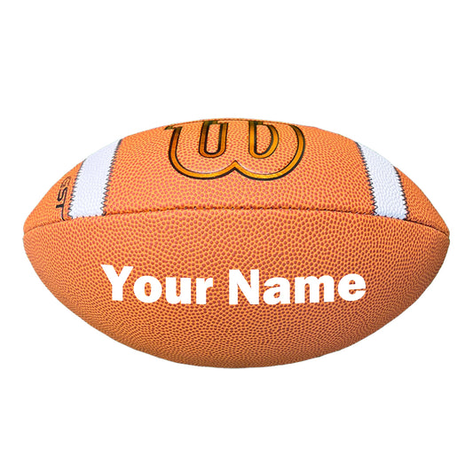 Customized Personalized Wilson GST Football White Custom Text