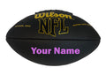 Load image into Gallery viewer, Customized Wilson Black and Gold Football with Purple Text
