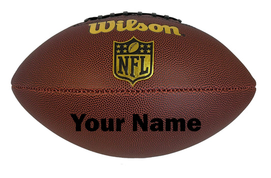 Custom Wilson NFL Football with Black Text