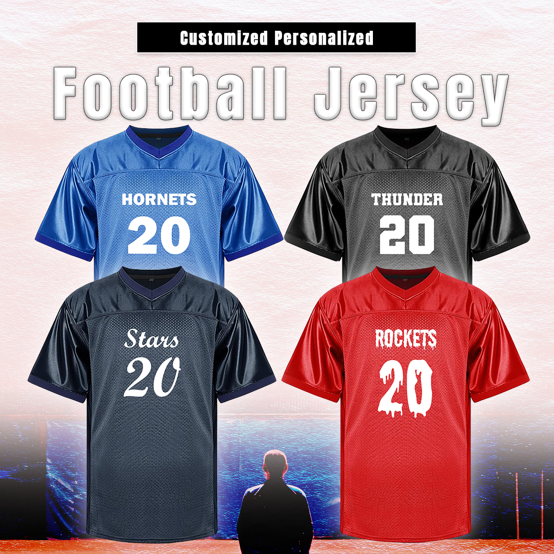 Customized Football Jerseys Multiple Color Options