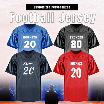 Customized Football Jerseys Multiple Color Options