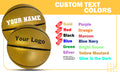 Load image into Gallery viewer, Customized Gold Basketball with Multiple Colors Personalization
