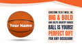 Load image into Gallery viewer, Customized Personalized Orange Basketball Features Benefits
