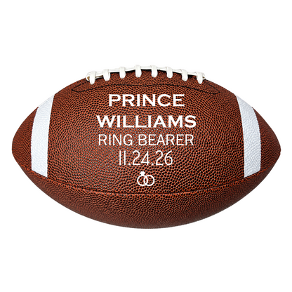 Customized football featuring "Ring Bearer" Best Perfect Gift for memorable Wedding
