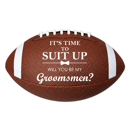 Personalized Football Groomsmen Proposal Gift Best Proposal Gift White Background