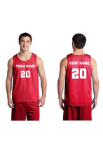 Load image into Gallery viewer, Customized Basketball Mesh Jersey Red
