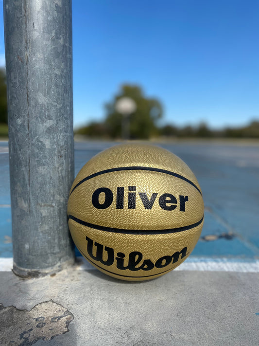 Customized Personalized Wilson Gold Basketball
