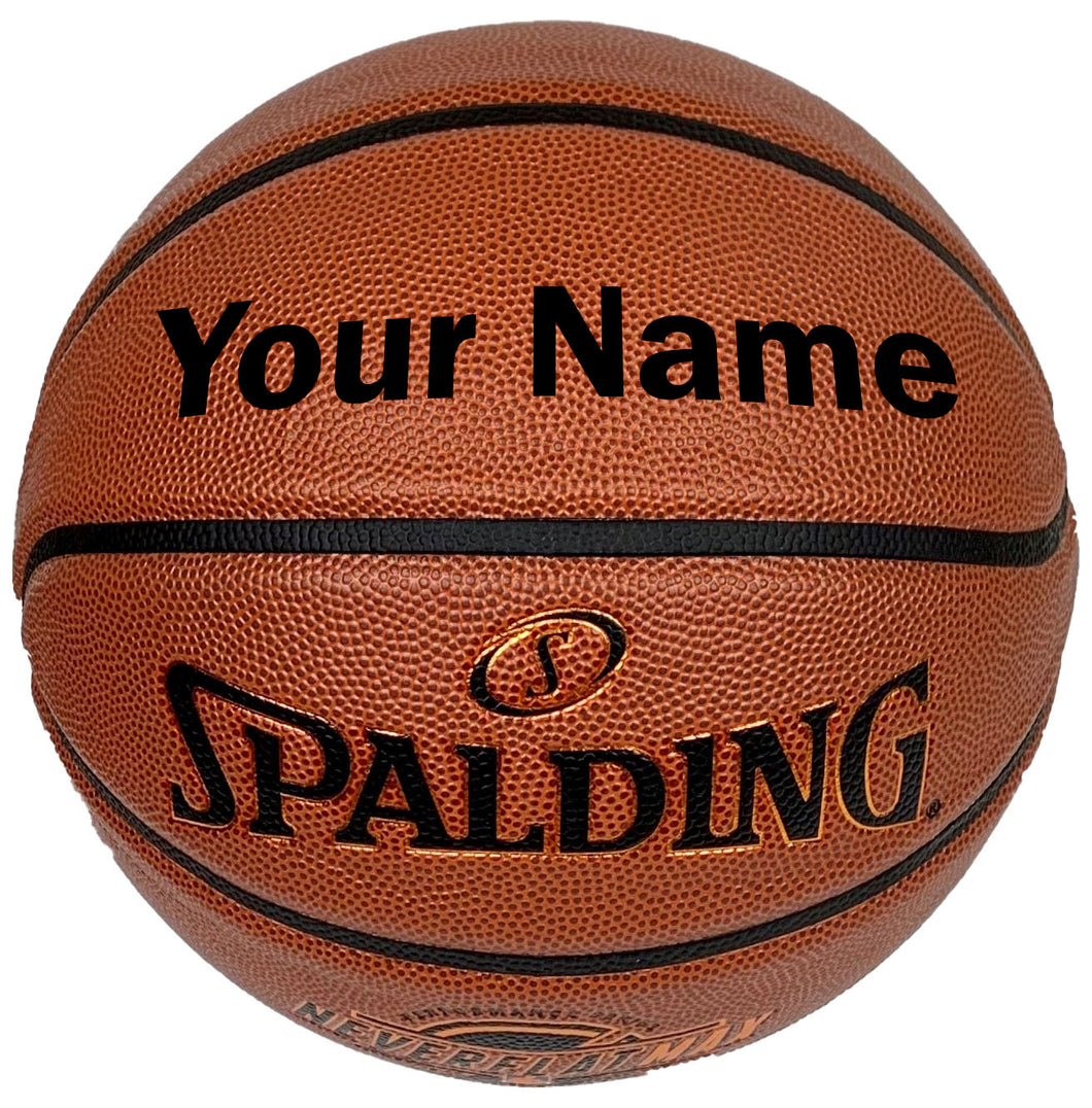Custom Spalding Neverflat Basketball Black
