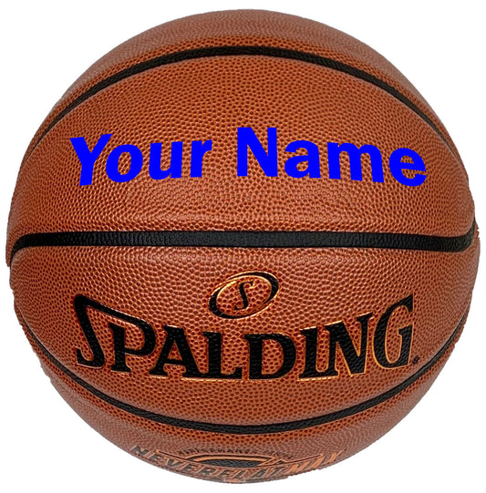 Custom Spalding Neverflat Basketball Blue
