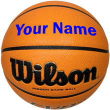 Load image into Gallery viewer, Customized Wilson Evo NXT Basketball Blue
