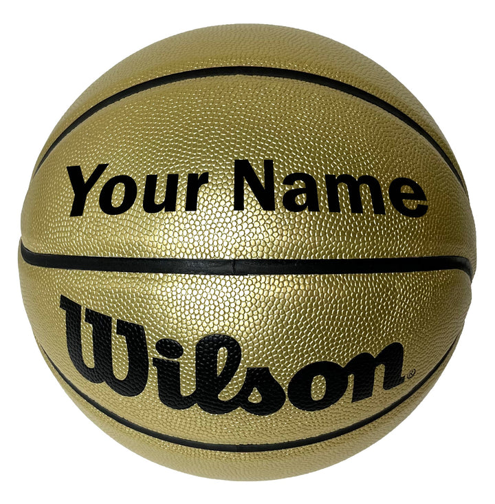 Customized Wilson Black and Gold Basketball