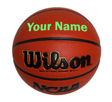 Load image into Gallery viewer, Customized Wilson NCAA Solution Basketball Bright Green
