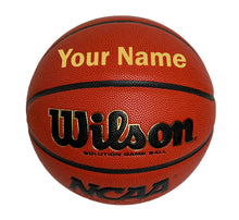 Load image into Gallery viewer, Customized Wilson NCAA Solution Basketball Gold
