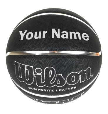 Customized Wilson Black and Silver Basketball